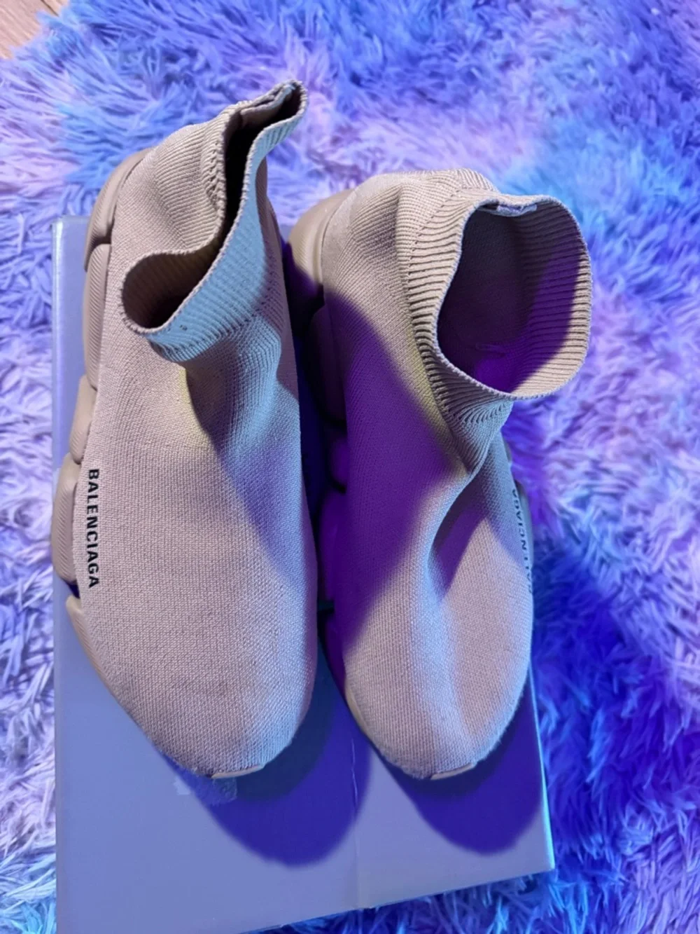 Balenciaga Nude Knit Sock Sneaker - Picture 3 of 5